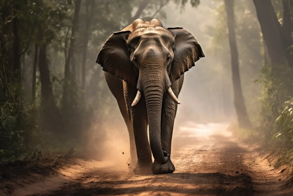 A Dhurbe Elephant in Chitwan National Park, Nepal.