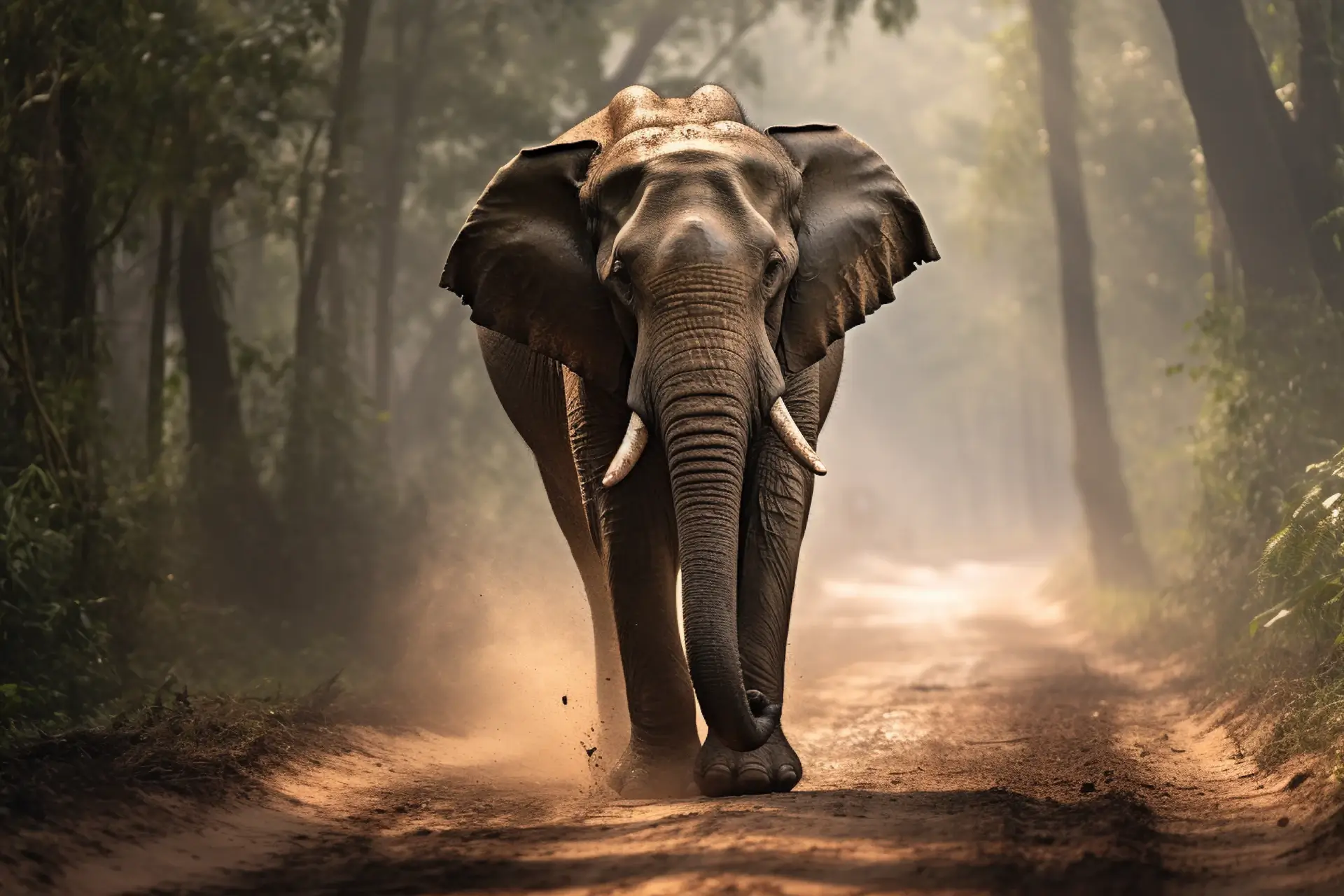 A Dhurbe Elephant in Chitwan National Park, Nepal.